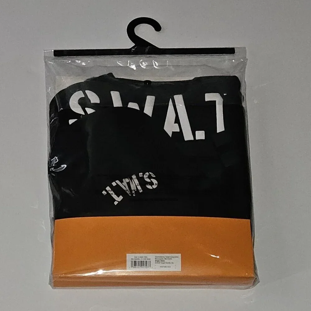NEW SWAT Officer Halloween Costume Child Boys OSFM (Approx Small/Med) Vest Hat